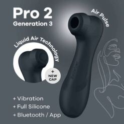 SATISFYER - PRO 2 GENERACIÓN 3 NEGRO BLUETOOTH & APP - piKanteo | Despierta tu lado más piKante