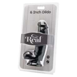 Alternative view of GET REAL - DILDO 12 CM CON TESTÍCULOS NEGRO