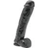 GET REAL - DILDO 28 CM CON TESTÍCULOS NEGRO