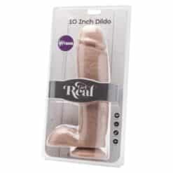 GET REAL - DILDO 25,5 CM CON TESTÍCULOS VIBRADOR NATURAL - piKanteo | Despierta tu lado más piKante