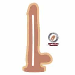 Alternative view of GET REAL - DUAL DENSITY DILDO 25,5 CM CON TESTÍCULOS NATURAL