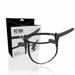 Alternative view of FETISH SUBMISSIVE HARNESS - DOBLE PENETRACIÓN VIBRADOR NEGRO
