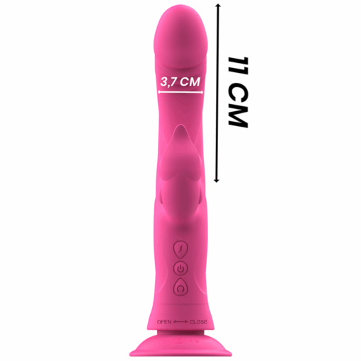 INTENSE - JULIO VIBRADOR RABBIT SILICONA ROSA - Imagen 6