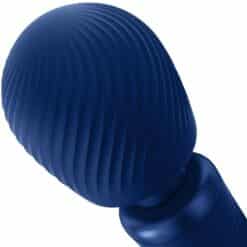 FUN FACTORY - VIM WAND RUMBLE VIBRADOR RECARGABLE SILICONA AZUL MEDIANOCHE - piKanteo | Despierta tu lado más piKante