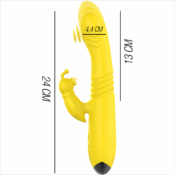 INTENSE - TOKY VIBRADOR MULTIFUNCIÓN RECARGABLE UP & DOWN CON ESTIMULADOR DE CLITORIS AMARILLO - piKanteo | Despierta tu lado más piKante