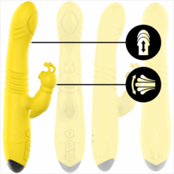INTENSE - TOKY VIBRADOR MULTIFUNCIÓN RECARGABLE UP & DOWN CON ESTIMULADOR DE CLITORIS AMARILLO - piKanteo | Despierta tu lado más piKante