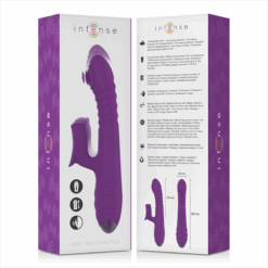INTENSE - IGGY VIBRADOR MULTIFUNCIÓN RECARGABLE UP & DOWN CON ESTIMULADOR DE CLITORIS MORADO - piKanteo | Despierta tu lado más piKante