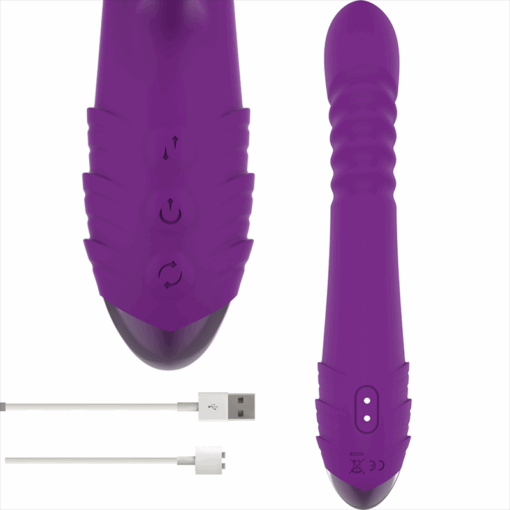 INTENSE - IGGY VIBRADOR MULTIFUNCIÓN RECARGABLE UP & DOWN CON ESTIMULADOR DE CLITORIS MORADO - Imagen 4