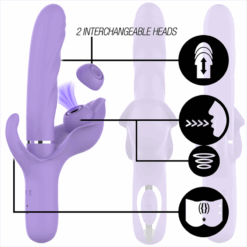 INTENSE - BILLIE VIBRADOR MULTIFUNCIÓN RECARGABLE ONDAS ESTIMULADORAS CON PULSADOR MORADO - piKanteo | Despierta tu lado más piKante