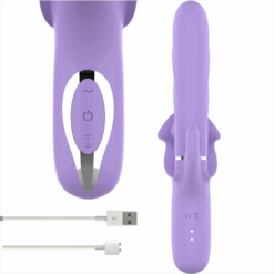 INTENSE - BILLIE VIBRADOR MULTIFUNCIÓN RECARGABLE ONDAS ESTIMULADORAS CON PULSADOR MORADO - piKanteo | Despierta tu lado más piKante