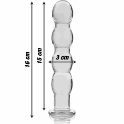 NEBULA SERIES BY IBIZA - MODELO 10 DILDO CRISTAL TRANSPARENTE 16.5 CM -O- 3.5 CM - piKanteo | Despierta tu lado más piKante