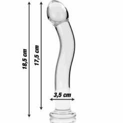 NEBULA SERIES BY IBIZA - MODELO 18 DILDO CRISTAL TRANSPARENTE 18.5 CM -O- 3.5 CM - piKanteo | Despierta tu lado más piKante
