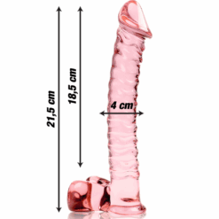 NEBULA SERIES BY IBIZA - MODELO 23 DILDO CRISTAL ROSA 21.5 CM -O- 4 CM - piKanteo | Despierta tu lado más piKante
