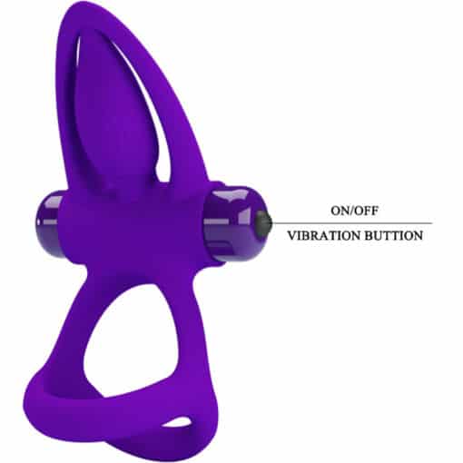 PRETTY LOVE - ANILLO VIBRADOR 10 VIBRACIONES SILICONA VIOLETA - Imagen 7