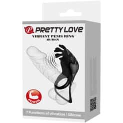 PRETTY LOVE - RUBEN ANILLO VIBRADOR 7 VIBRACIONES SILICONA NEGRO - piKanteo | Despierta tu lado más piKante
