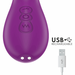 INTENSE - APOLO VIBRADOR MULTIFUNCIÓN RECARGABLE 7 VIBRACIONES CON LENGUA OSCILANTE MORADO - piKanteo | Despierta tu lado más piKante