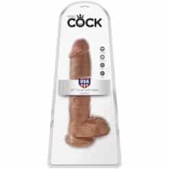 KING COCK - PENE REALÍSTICO CON TESTÍCULOS 19.8 CM CARAMELO - piKanteo | Despierta tu lado más piKante
