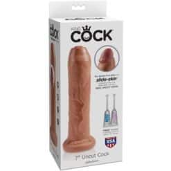 KING COCK - PENE REALÍSTICO CON PREPUCIO 17.8 CM CARAMELO - piKanteo | Despierta tu lado más piKante