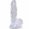 KING COCK - CLEAR PENE REALÍSTICO CON TESTÍCULOS 10.1 CM TRANSPARENTE - piKanteo | Despierta tu lado más piKante