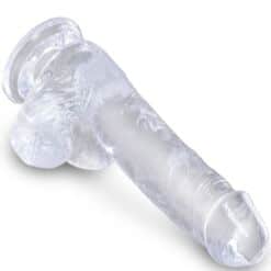 KING COCK - CLEAR PENE REALÍSTICO CON TESTÍCULOS 13.5 CM TRANSPARENTE - piKanteo | Despierta tu lado más piKante