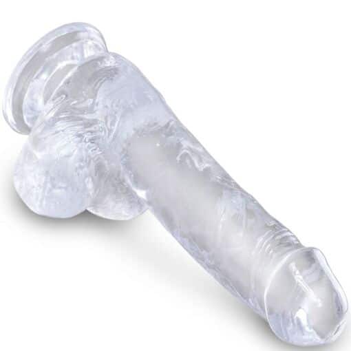 KING COCK - CLEAR PENE REALÍSTICO CON TESTÍCULOS 13.5 CM TRANSPARENTE - Imagen 3