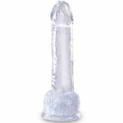 Alternative view of KING COCK - CLEAR PENE REALÍSTICO CON TESTÍCULOS 15.2 CM TRANSPARENTE