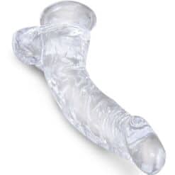 Alternative view of KING COCK - CLEAR PENE REALÍSTICO CURVADO CON TESTÍCULOS 16.5 CM TRANSPARENTE