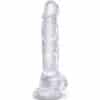 KING COCK - CLEAR PENE REALÍSTICO CON TESTÍCULOS 16.5 CM TRANSPARENTE - piKanteo | Despierta tu lado más piKante
