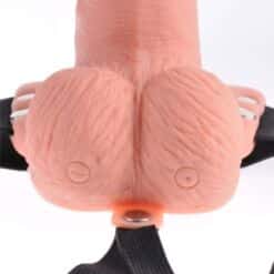 FETISH FANTASY SERIES - ARNÉS AJUSTABLE CONTROL REMOTO PENE REALÍSTICO CON TESTÍCULOS RECARGABLE Y VIBRADOR 15 CM - piKanteo | Despierta tu lado más piKante