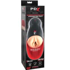 PDX ELITE - MASTURBADOR STROKER FUCK-O-MATIC VAGINA DOBLE VIBRACIÓN PENE & TESTÍCULOS - piKanteo | Despierta tu lado más piKante