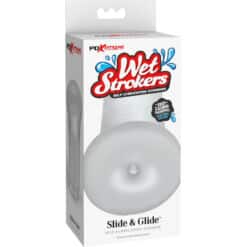 FETISH FANTASY EXTREME - MASTURBADOR MASCULINO SILICONA SLIDE & GLIDE TRANSPARENTE - piKanteo | Despierta tu lado más piKante