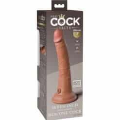 KING COCK - ÉLITE DILDO REALÍSTICO SILICONA 17.8 CM CARAMELO - piKanteo | Despierta tu lado más piKante