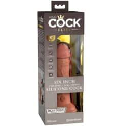 KING COCK - ÉLITE DILDO REALÍSTICO VIBRADOR & SILICONA 15.2 CM CARAMELO - piKanteo | Despierta tu lado más piKante