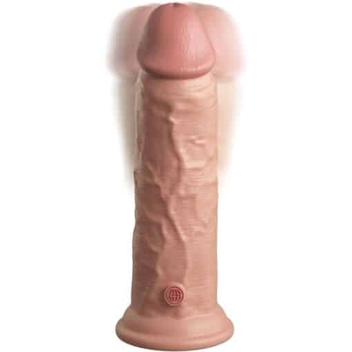 KING COCK - ÉLITE DILDO REALÍSTICO VIBRADOR & SILICONA 20.3 CM - Imagen 3