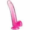 KING COCK - CLEAR DILDO CON TESTÍCULOS 20.3 CM ROSA - piKanteo | Despierta tu lado más piKante