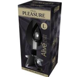 ALIVE - ANAL PLEASURE MINI PLUG METAL NEGRO TALLA L - piKanteo | Despierta tu lado más piKante