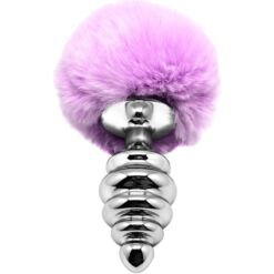 Alternative view of ALIVE - ANAL PLEASURE PLUG ESPIRAL METAL POMPON VIOLETA TALLA M