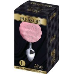 Alternative view of ALIVE - ANAL PLEASURE PLUG LISO METAL POMPON ROSA TALLA S