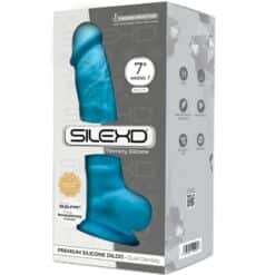 Alternative view of SILEXD - MODELO 1 PENE REALÍSTICO SILICONA PREMIUM SILEXPAN AZUL 17.5 CM