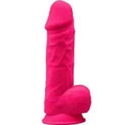 SILEXD - MODELO 1 PENE REALÍSTICO SILICONA PREMIUM SILEXPAN FUCSIA 21.5 CM