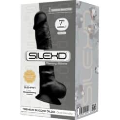 SILEXD - MODELO 1 PENE REALÍSTICO SILICONA PREMIUM SILEXPAN NEGRO 17.5 CM - piKanteo | Despierta tu lado más piKante