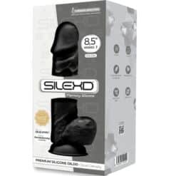 SILEXD - MODELO 1 PENE REALÍSTICO SILICONA PREMIUM SILEXPAN NEGRO 21.5 CM - piKanteo | Despierta tu lado más piKante