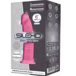 SILEXD - MODELO 2 PENE REALÍSTICO SILICONA PREMIUM SILEXPAN ROSA FLUORESCENTE 15 CM - piKanteo | Despierta tu lado más piKante