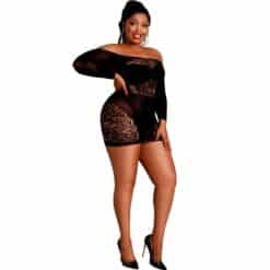 MOONLIGHT - MODELO 7 VESTIDO MANGA LARGA NEGRO TALLA ÚNICA / PLUS SIZE