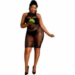MOONLIGHT - MODELO 6 VESTIDO NEGRO TALLA ÚNICA / PLUS SIZE