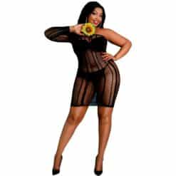MOONLIGHT - MODELO 5 VESTIDO NEGRO TALLA ÚNICA / PLUS SIZE