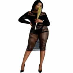 MOONLIGHT - MODELO 3 VESTIDO NEGRO TALLA ÚNICA / PLUS SIZE