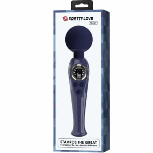 PRETTY LOVE - SKYLER VIBRADOR WAND AZUL - Imagen 8