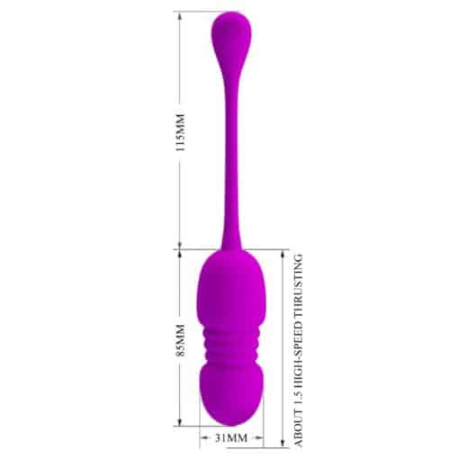 PRETTY LOVE - CALLIE HUEVO VIBRADOR RECARGABLE MORADO - Imagen 5