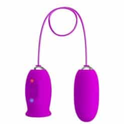 Alternative view of PRETTY LOVE - DAISY HUEVO DUAL VIBRADOR RECARGABLE MORADO